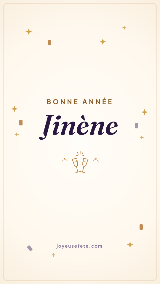 Image « Bonne année Jinène » au format story