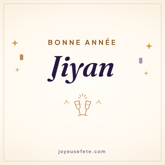 Image carrée « Bonne année Jiyan » pour WhatsApp