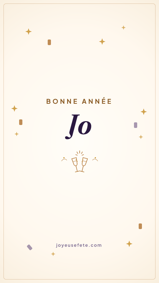 Image « Bonne année Jo » au format story