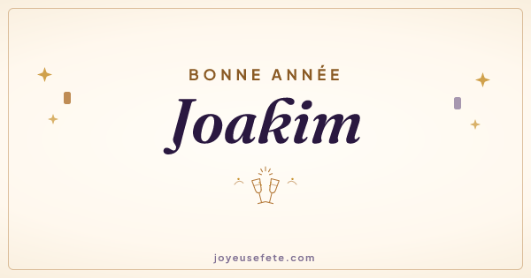 Image « Bonne année Joakim » au format large