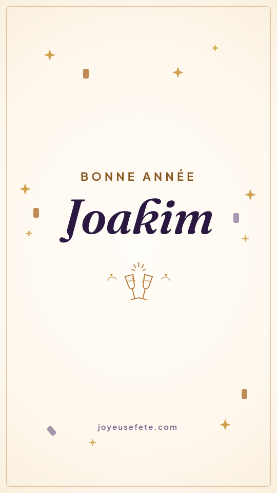 Image « Bonne année Joakim » au format story
