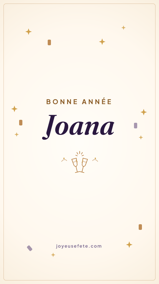 Image « Bonne année Joana » au format story