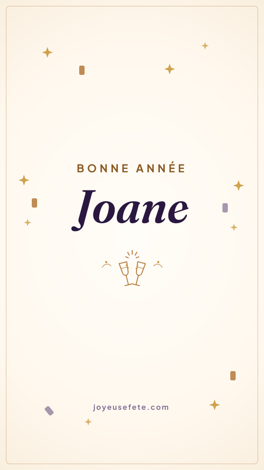 Image « Bonne année Joane » au format story