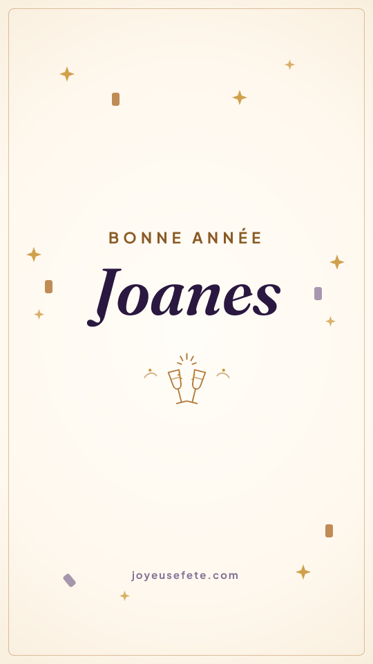 Image « Bonne année Joanes » au format story