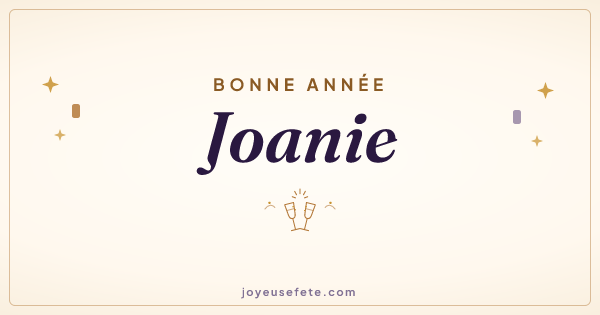 Image « Bonne année Joanie » au format large
