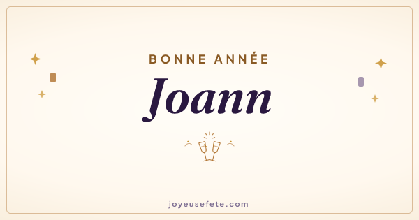 Image « Bonne année Joann » au format large