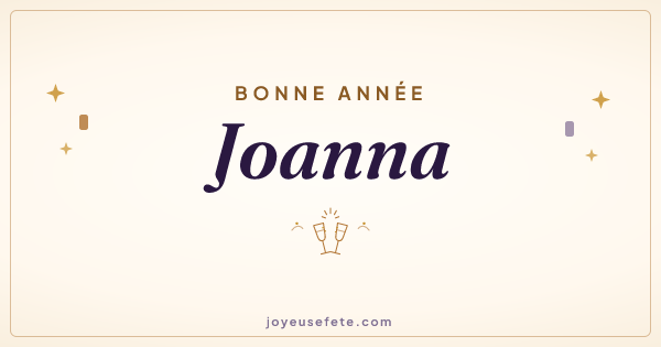 Image « Bonne année Joanna » au format large