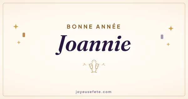 Image « Bonne année Joannie » au format large