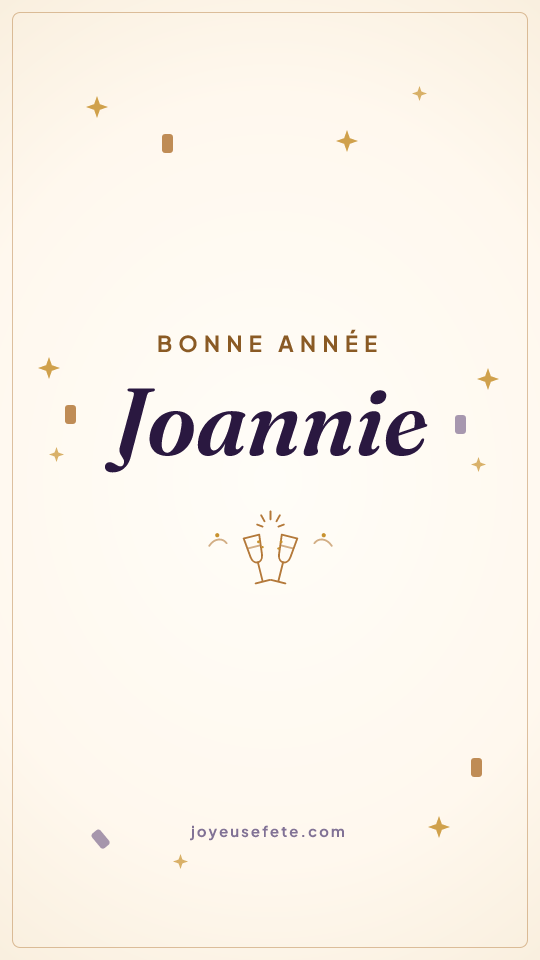 Image « Bonne année Joannie » au format story