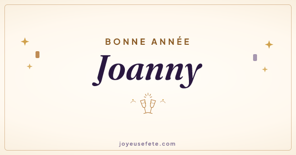 Image « Bonne année Joanny » au format large