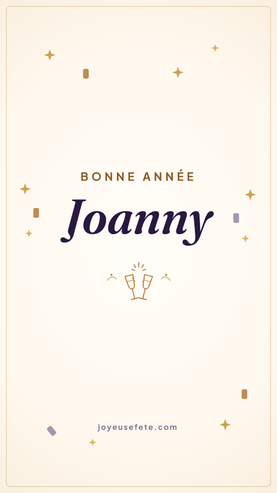 Image « Bonne année Joanny » au format story