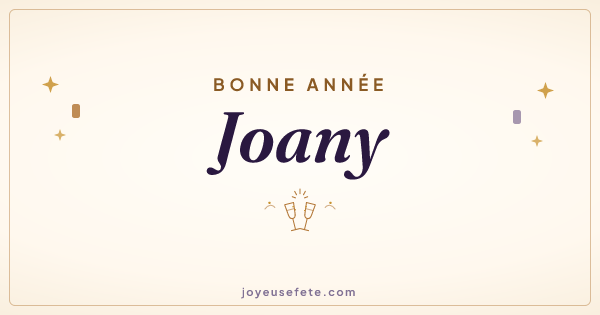 Image « Bonne année Joany » au format large