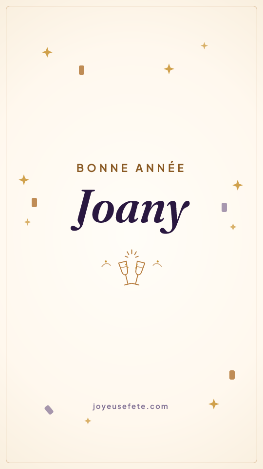Image « Bonne année Joany » au format story