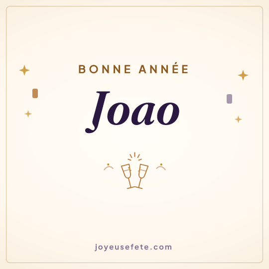 Image carrée « Bonne année Joao » pour WhatsApp