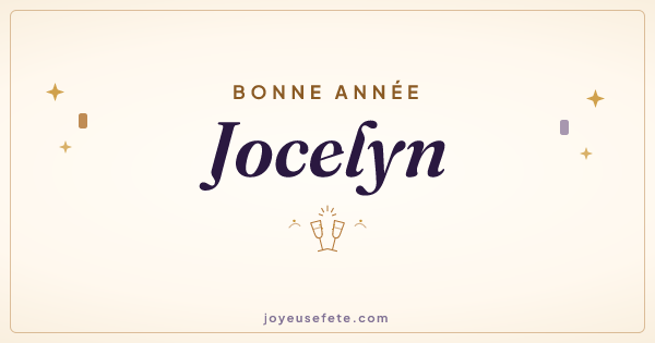 Image « Bonne année Jocelyn » au format large