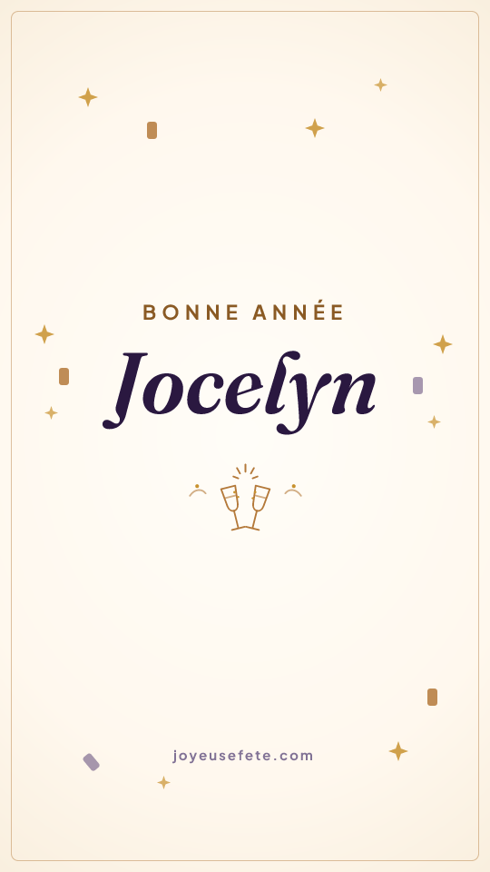 Image « Bonne année Jocelyn » au format story
