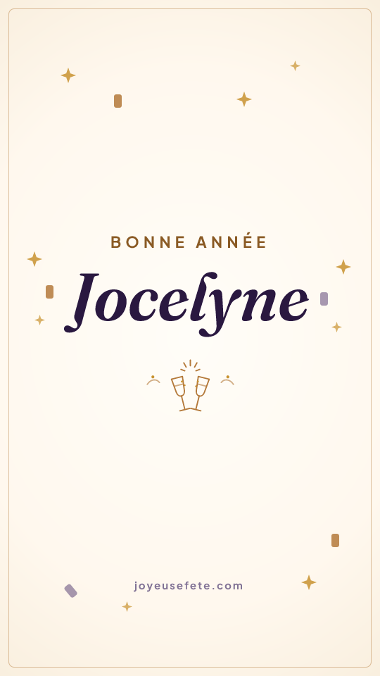 Image « Bonne année Jocelyne » au format story