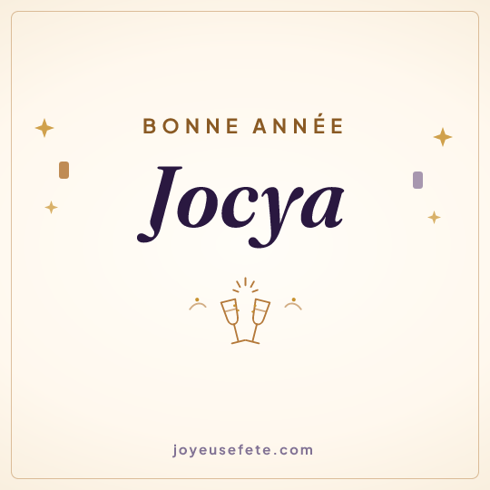 Image carrée « Bonne année Jocya » pour WhatsApp