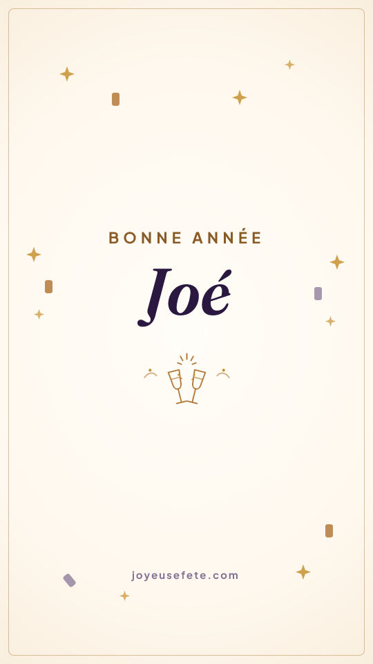 Image « Bonne année Joé » au format story