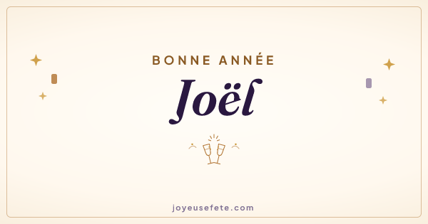 Image « Bonne année Joël » au format large