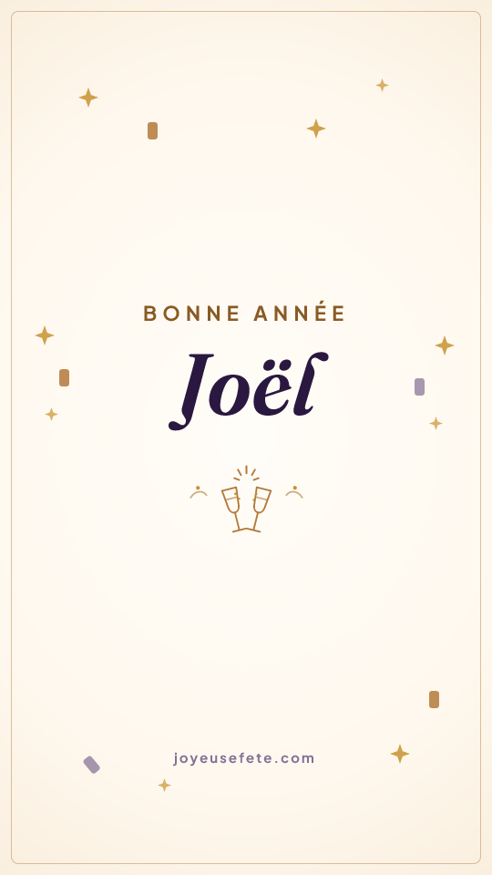 Image « Bonne année Joël » au format story