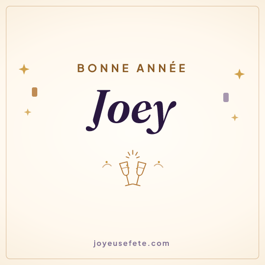 Image carrée « Bonne année Joey » pour WhatsApp