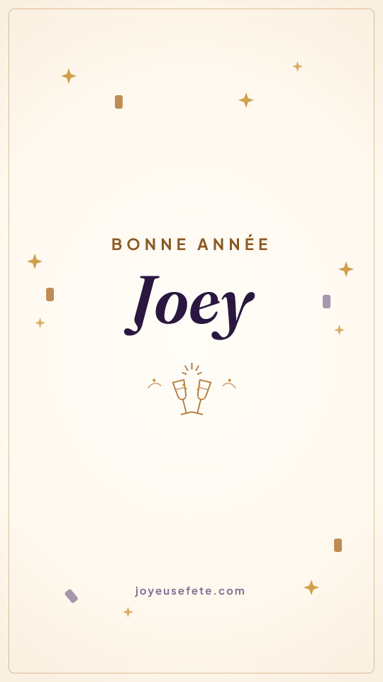 Image « Bonne année Joey » au format story