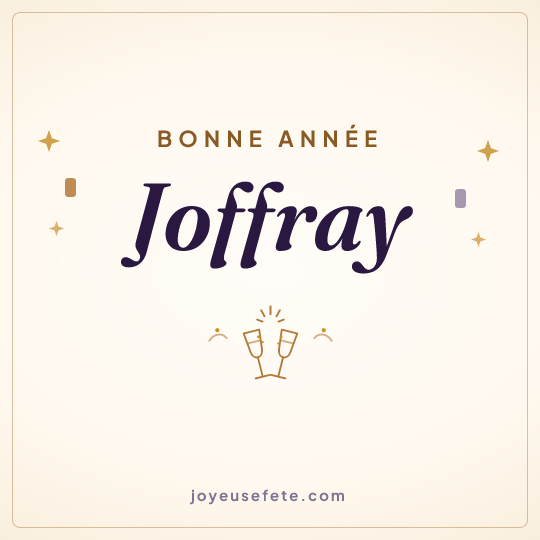 Image carrée « Bonne année Joffray » pour WhatsApp