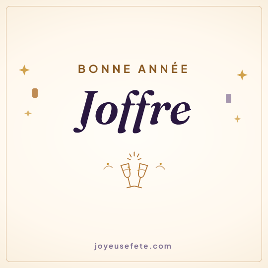 Image carrée « Bonne année Joffre » pour WhatsApp