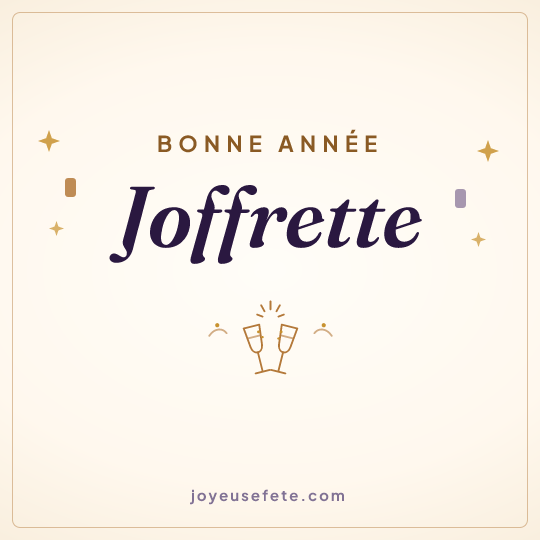 Image carrée « Bonne année Joffrette » pour WhatsApp