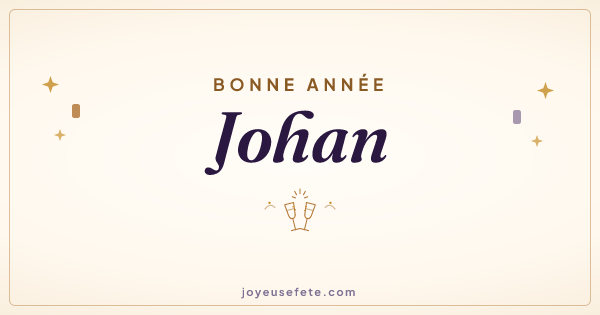 Image « Bonne année Johan » au format large