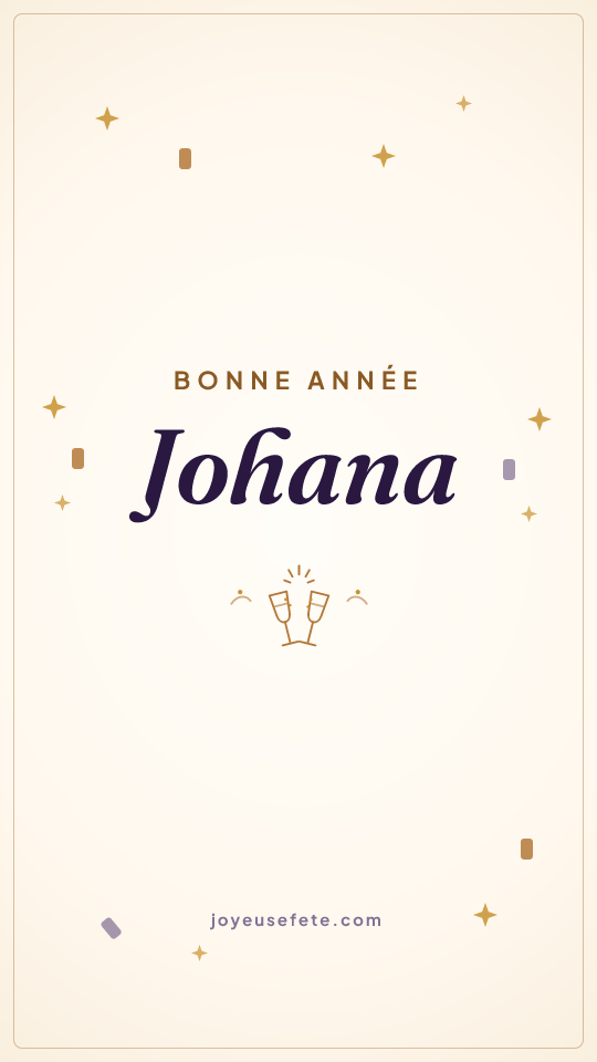 Image « Bonne année Johana » au format story