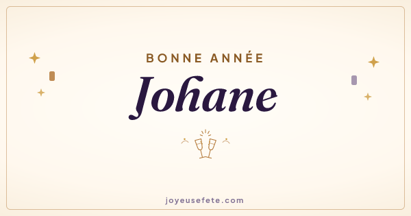 Image « Bonne année Johane » au format large
