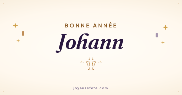 Image « Bonne année Johann » au format large