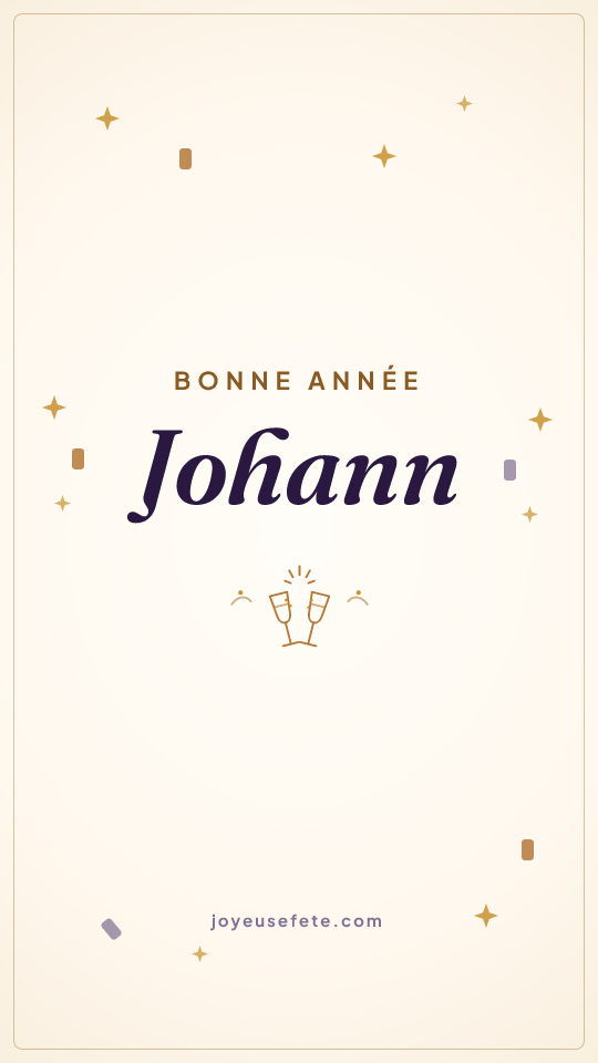 Image « Bonne année Johann » au format story