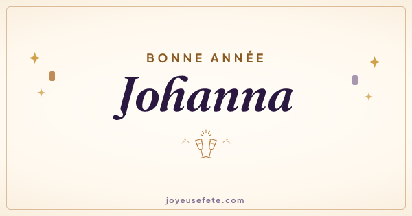 Image « Bonne année Johanna » au format large
