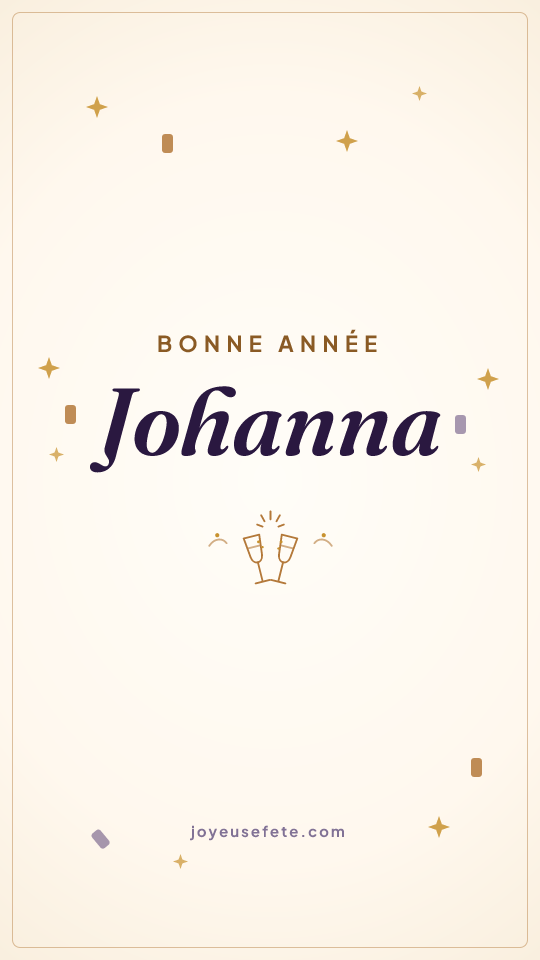 Image « Bonne année Johanna » au format story