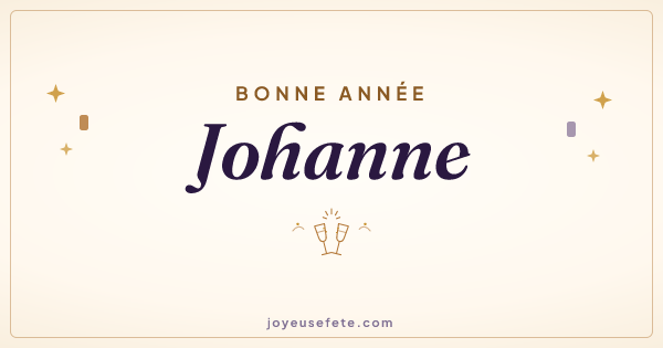 Image « Bonne année Johanne » au format large