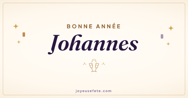 Image « Bonne année Johannes » au format large