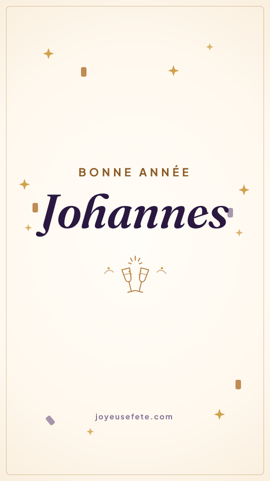 Image « Bonne année Johannes » au format story