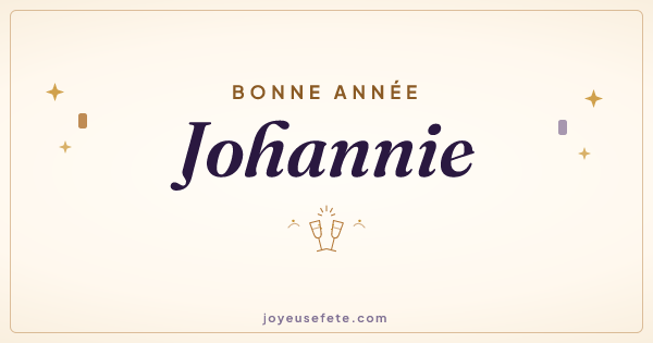 Image « Bonne année Johannie » au format large