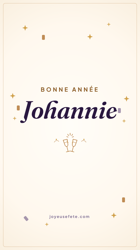 Image « Bonne année Johannie » au format story