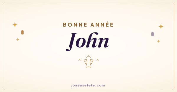 Image « Bonne année John » au format large