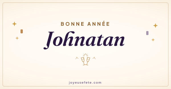 Image « Bonne année Johnatan » au format large