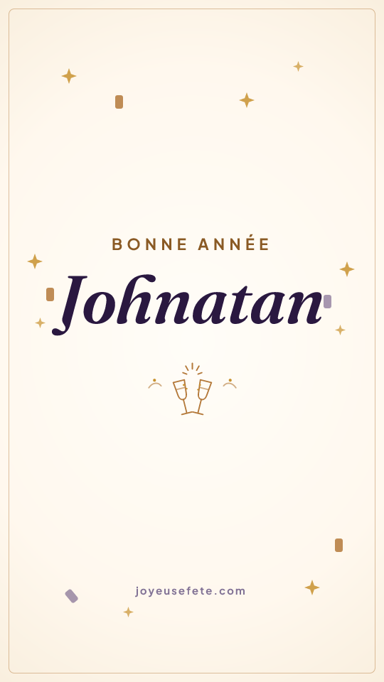 Image « Bonne année Johnatan » au format story