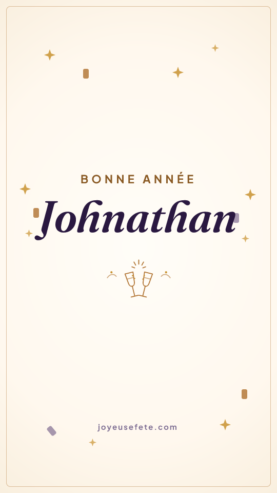 Image « Bonne année Johnathan » au format story