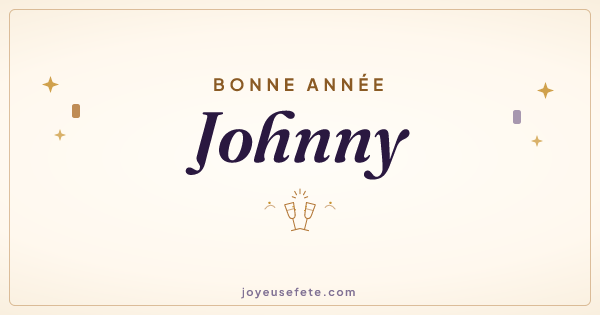 Image « Bonne année Johnny » au format large