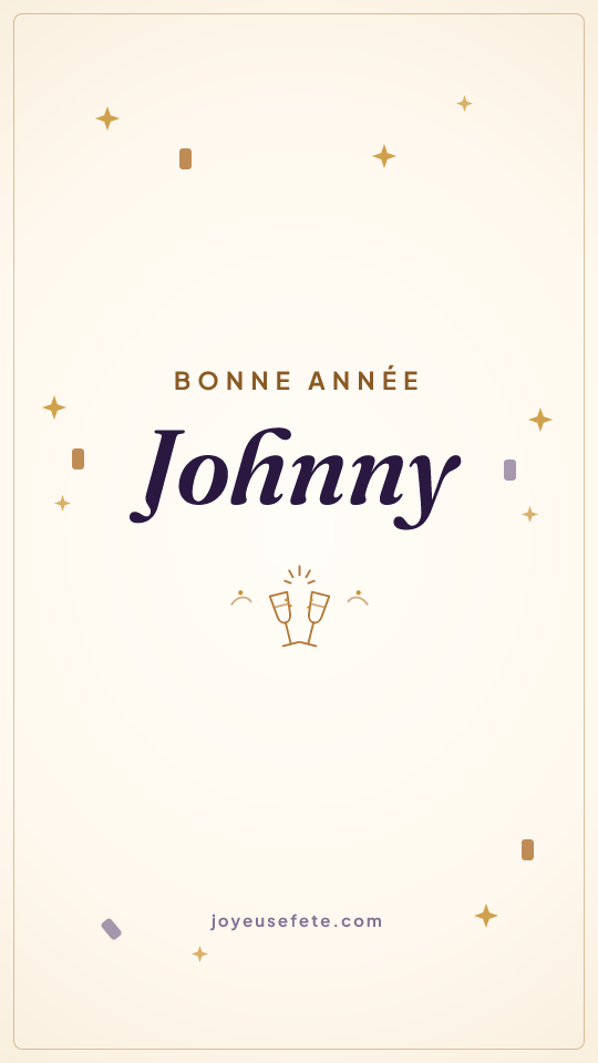 Image « Bonne année Johnny » au format story