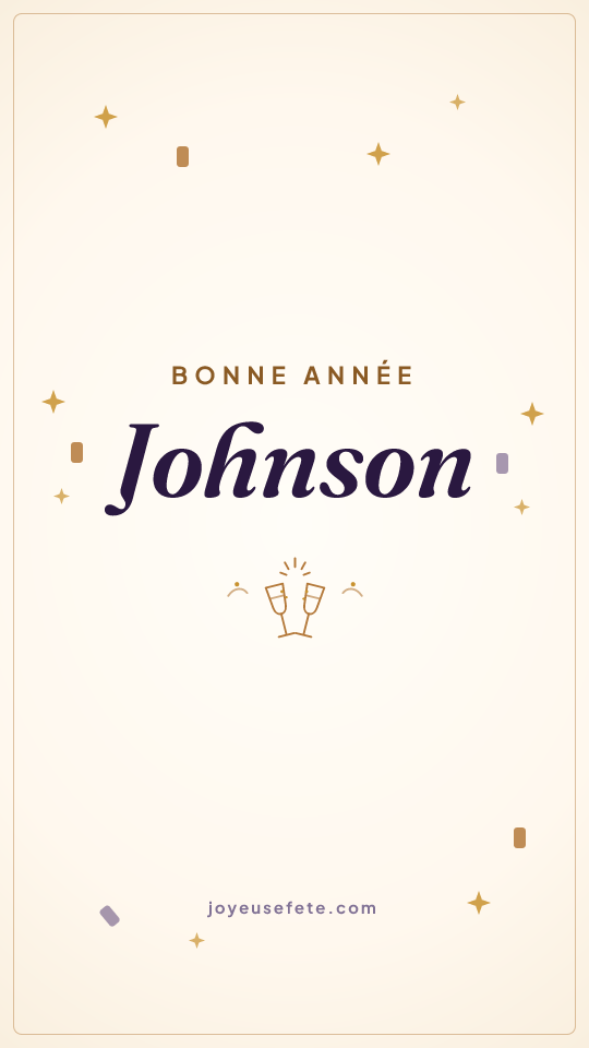 Image « Bonne année Johnson » au format story