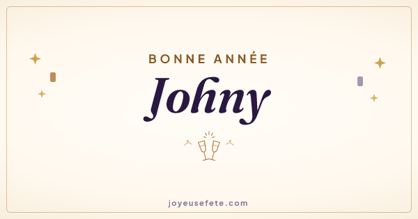 Image « Bonne année Johny » au format large